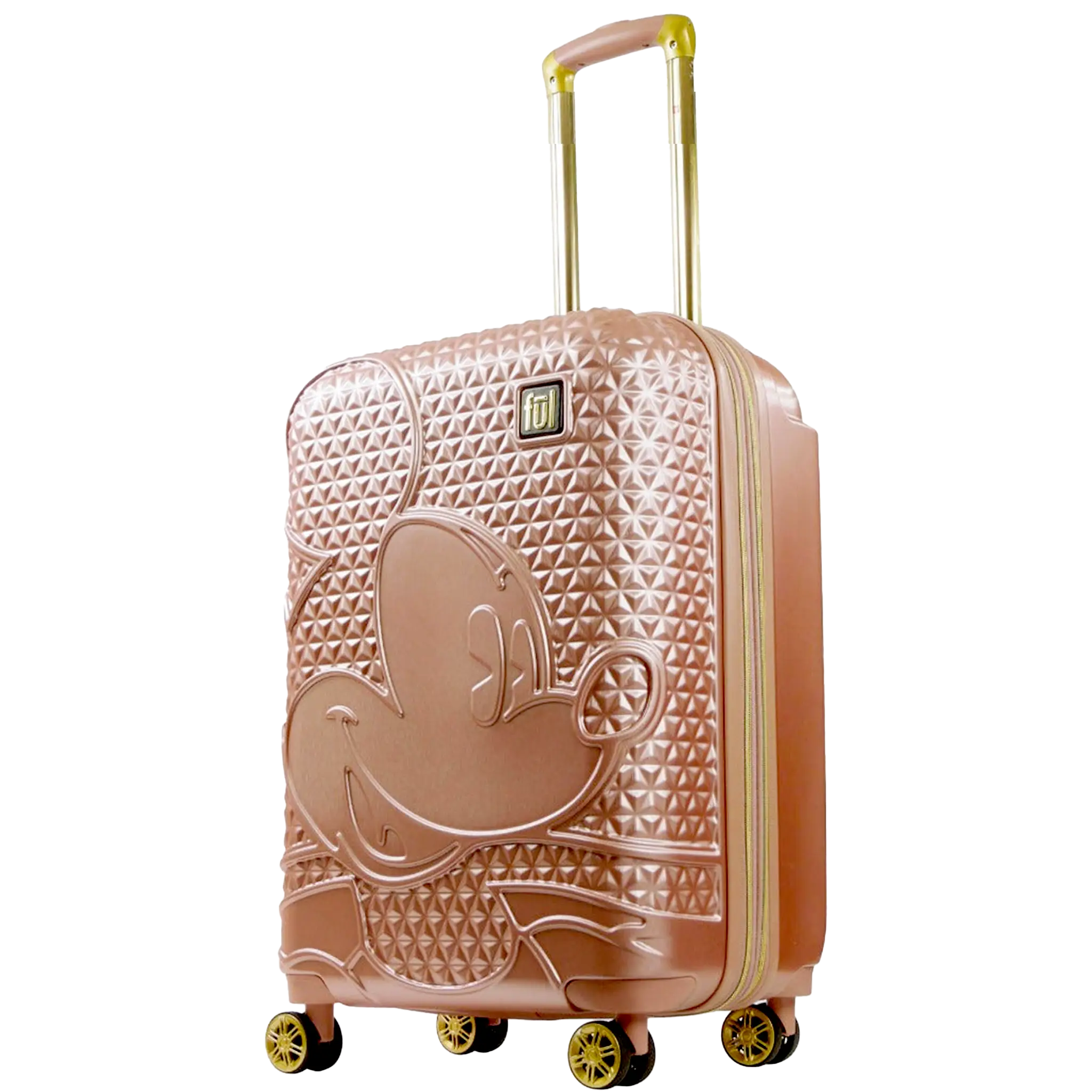 Mickey Mouse Rolling Luggage FŪL Disney Luggage 26" Rose Gold