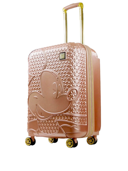 Mickey Mouse Rolling Luggage FŪL Disney Luggage 26" Rose Gold