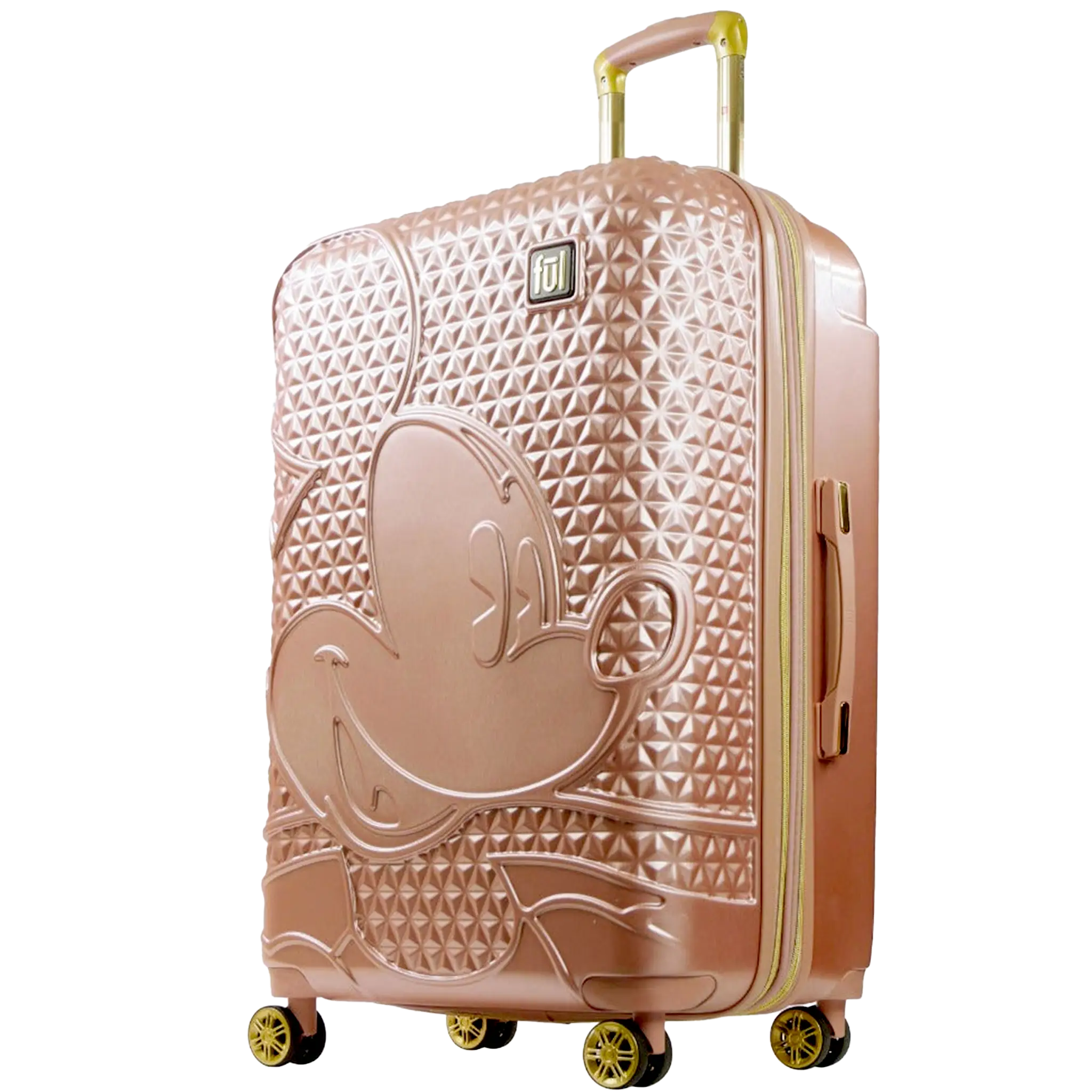 Mickey Mouse Rolling Luggage FŪL Disney Suitcase 30" Rose Gold