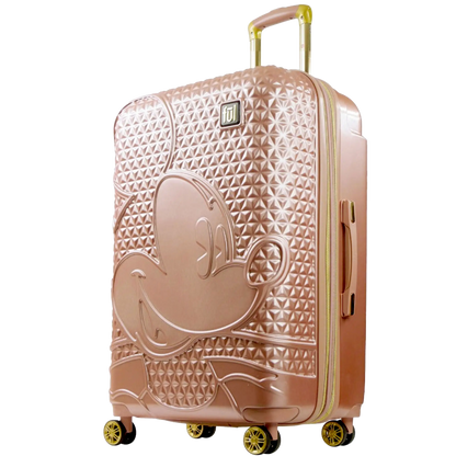 Mickey Mouse Rolling Luggage FŪL Disney Suitcase 30" Rose Gold