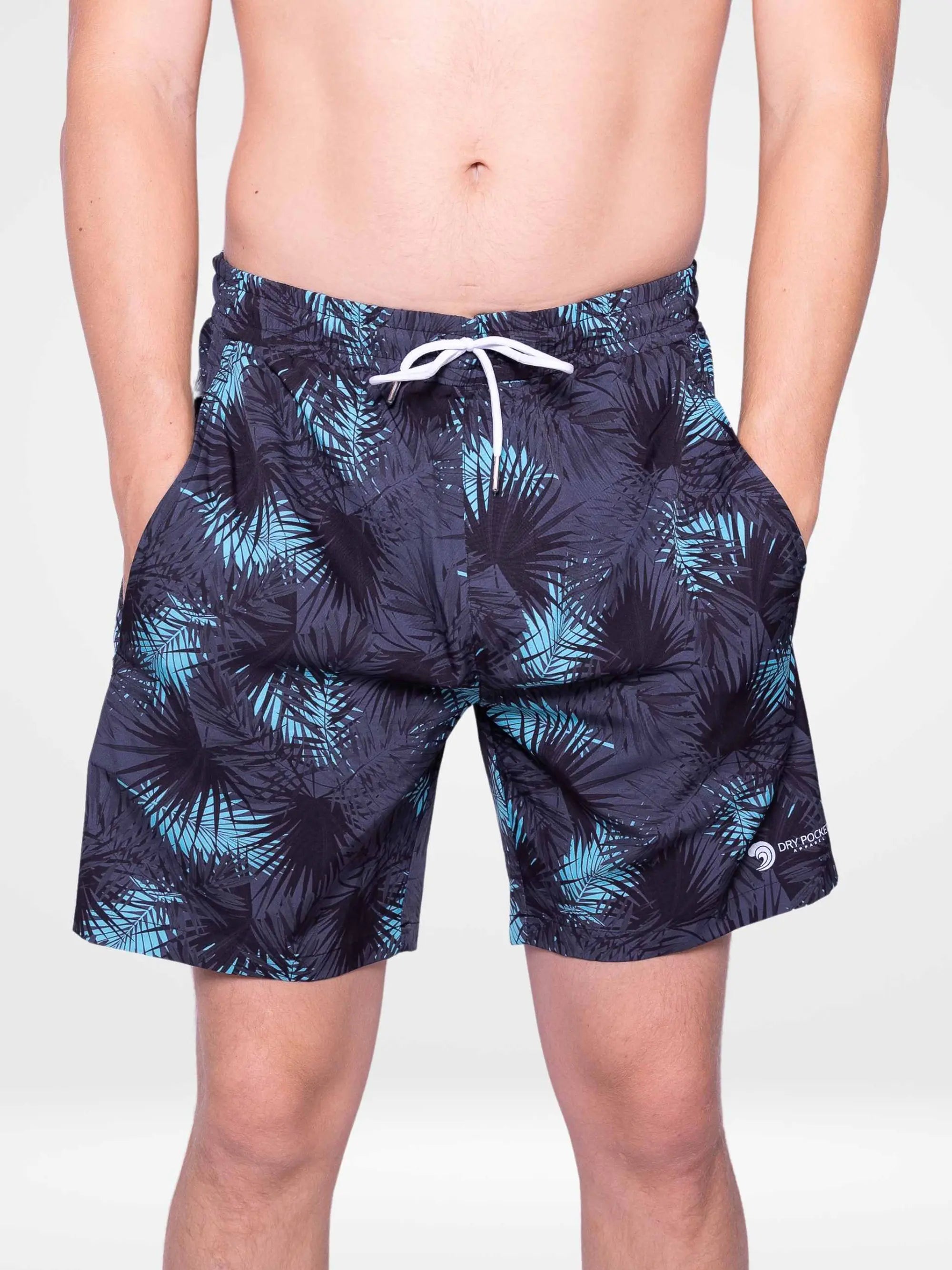 Midnight Palms - Waterproof Swim Shorts With A Waterproof Pocket