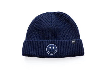 Cozy Smiley Face Knit Beanie