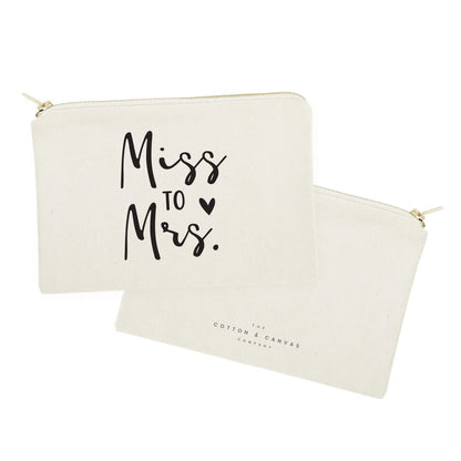 Miss to Mrs. Cotton Canvas Cosmetic Bag