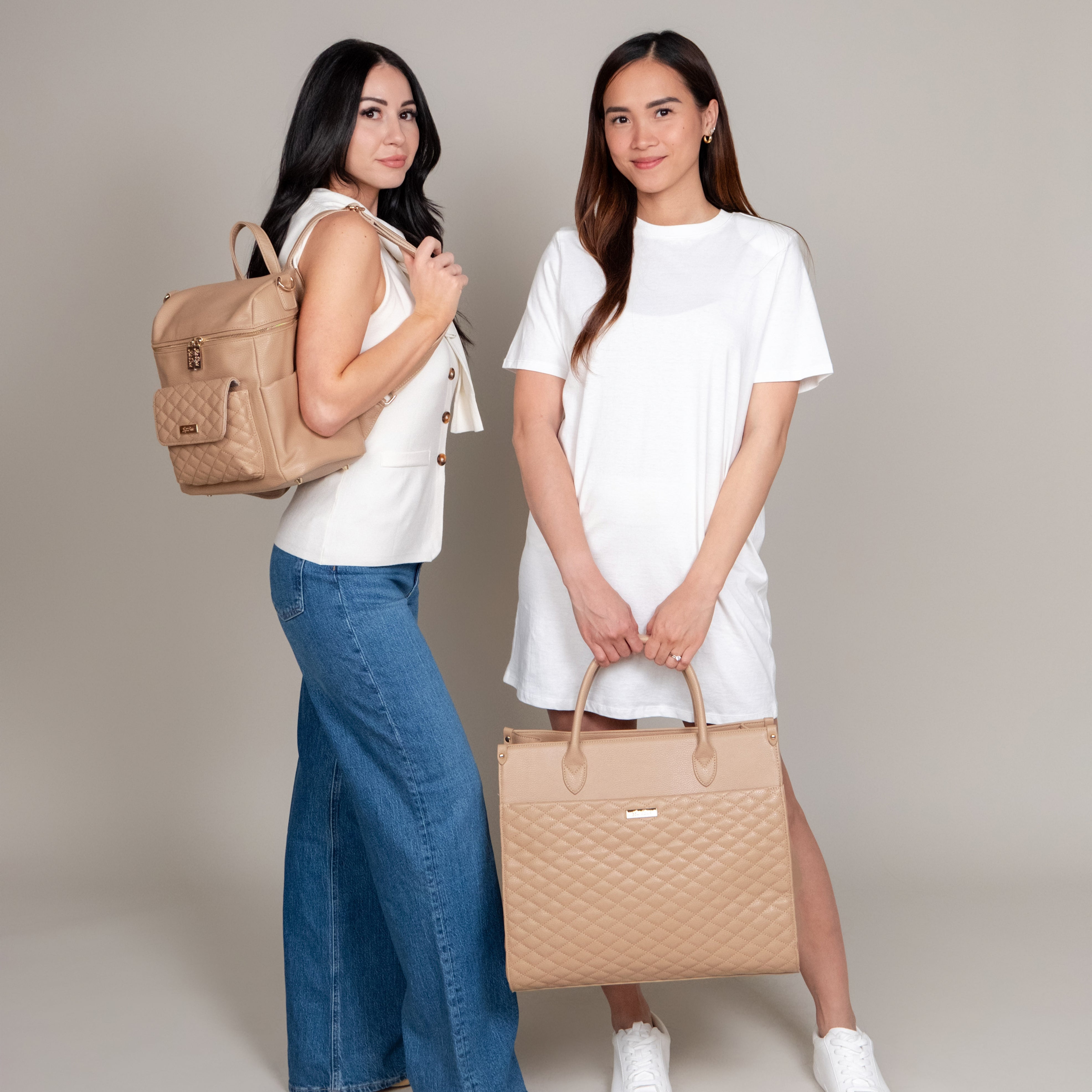 Petit Monaco Backpack Diaper Bag | Latte