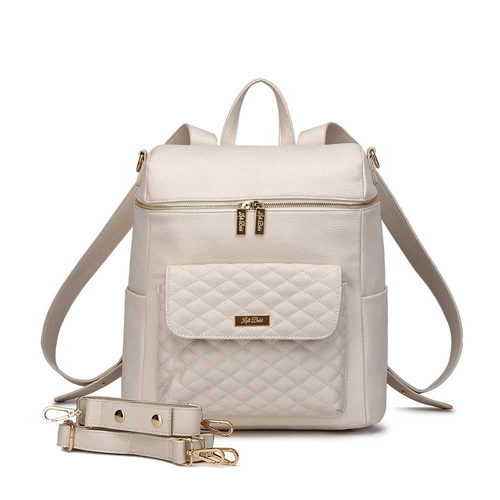 Monaco Diaper Bag | Pearl White