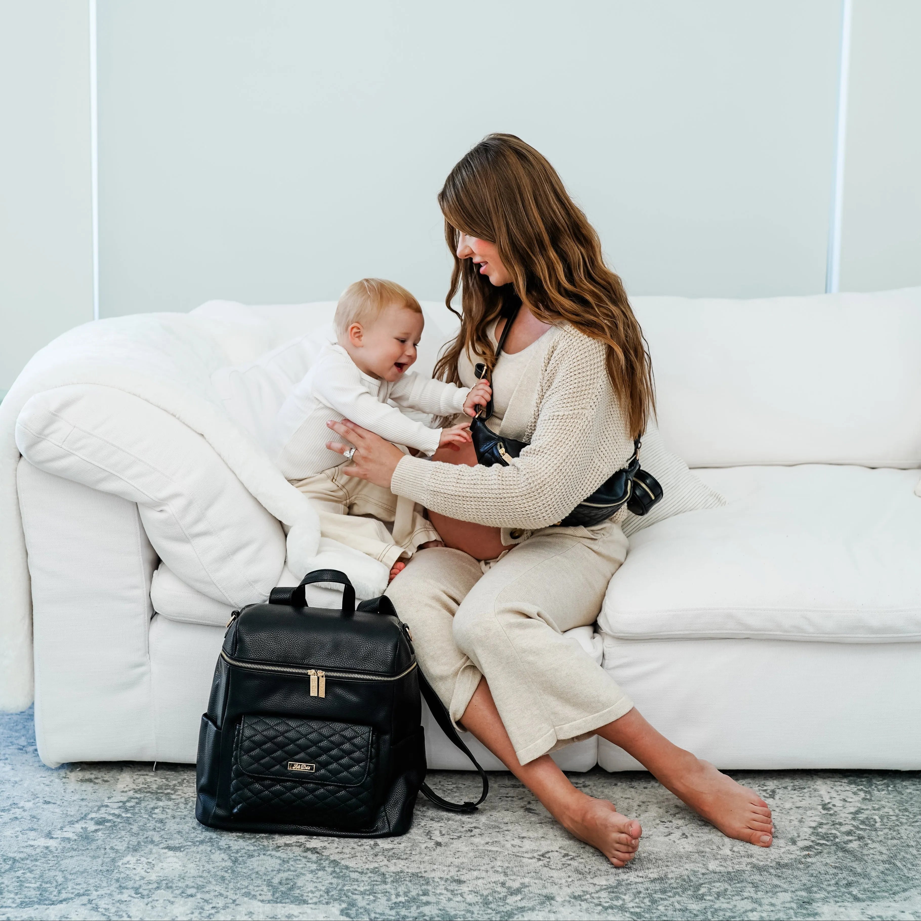 Monaco Diaper Bag | Ebony Black
