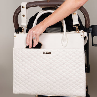 Monaco Tote Bag | Pearl White