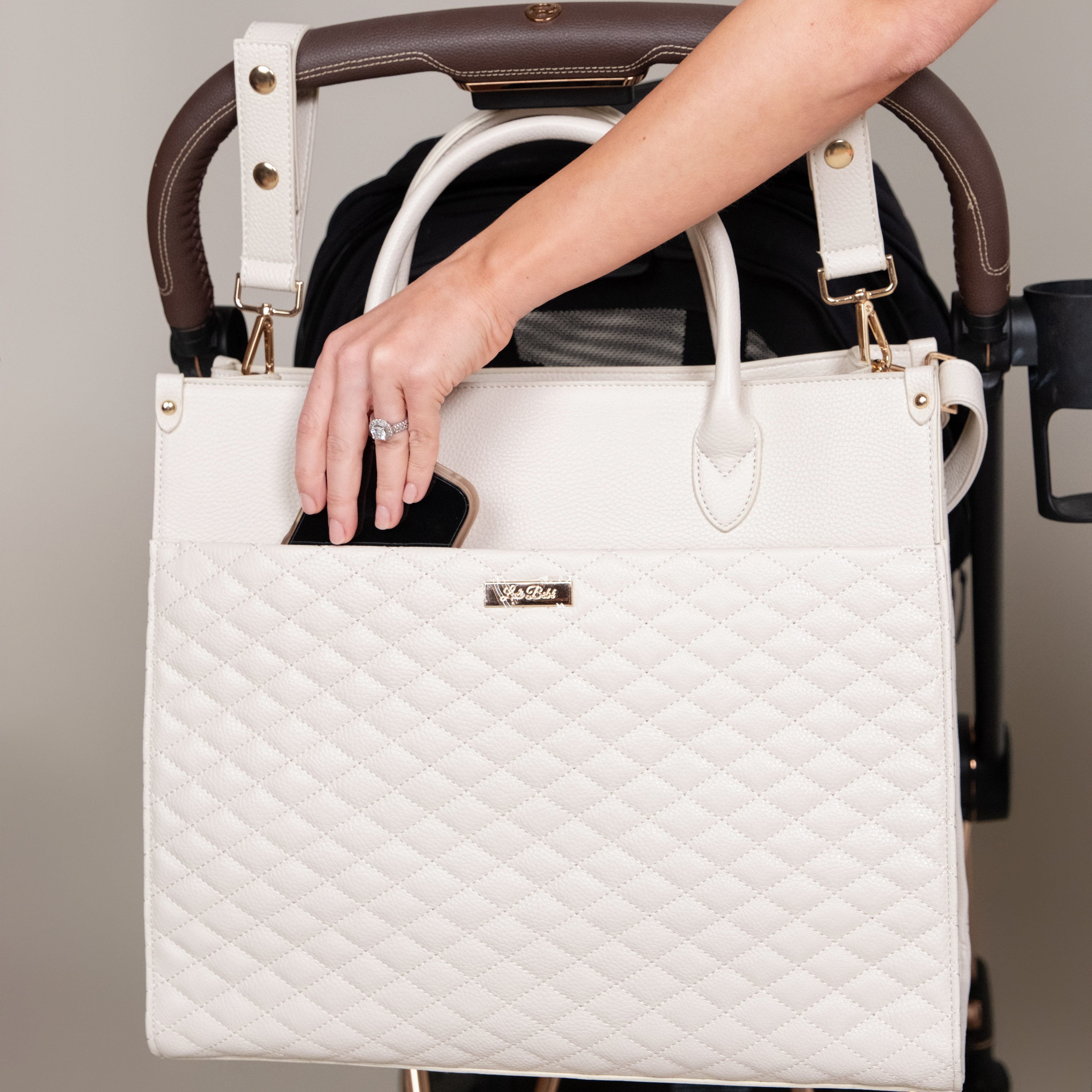 Monaco Tote Bag | Pearl White