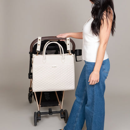 Monaco Tote Bag | Pearl White