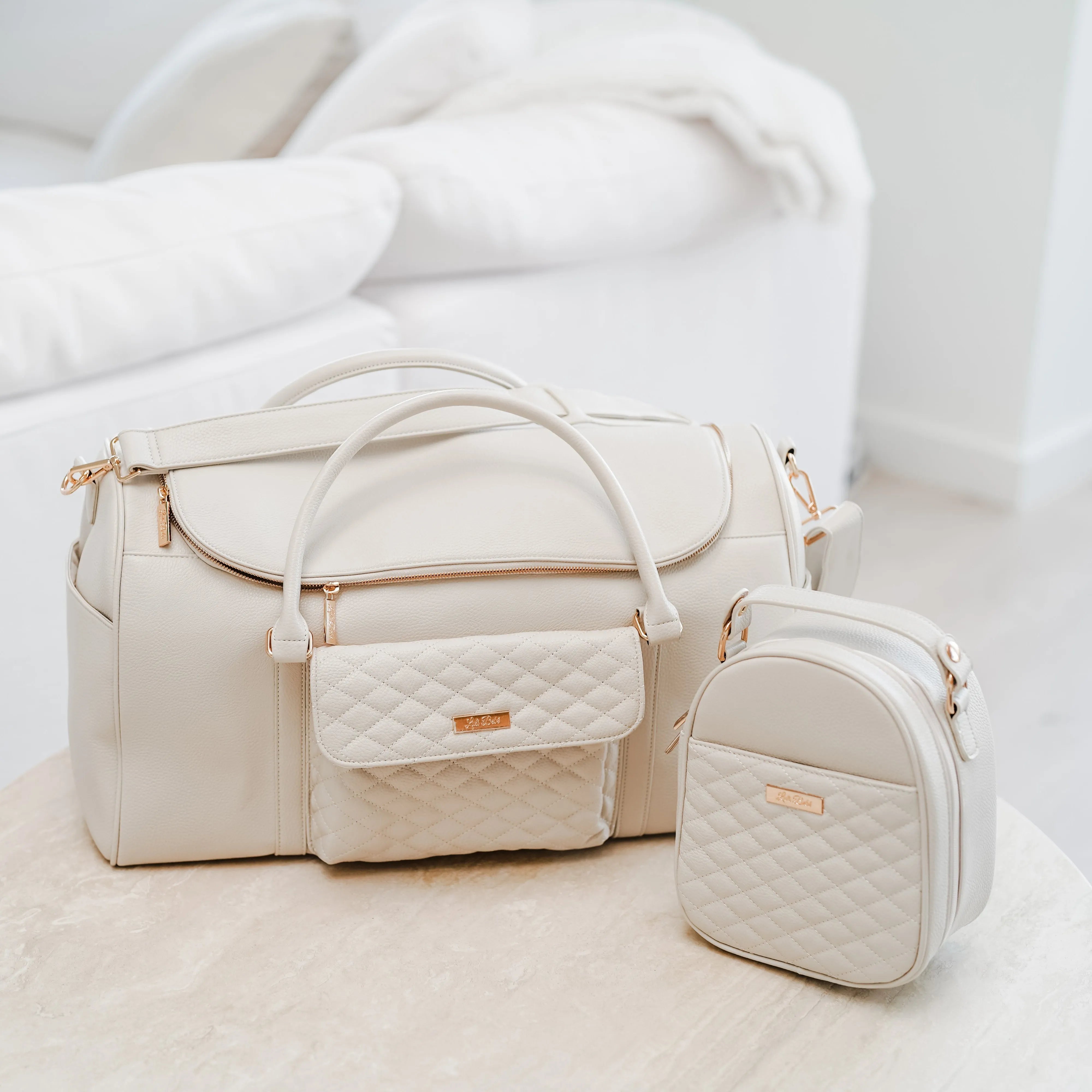Monaco Travel Duffel Bag | Pearl White