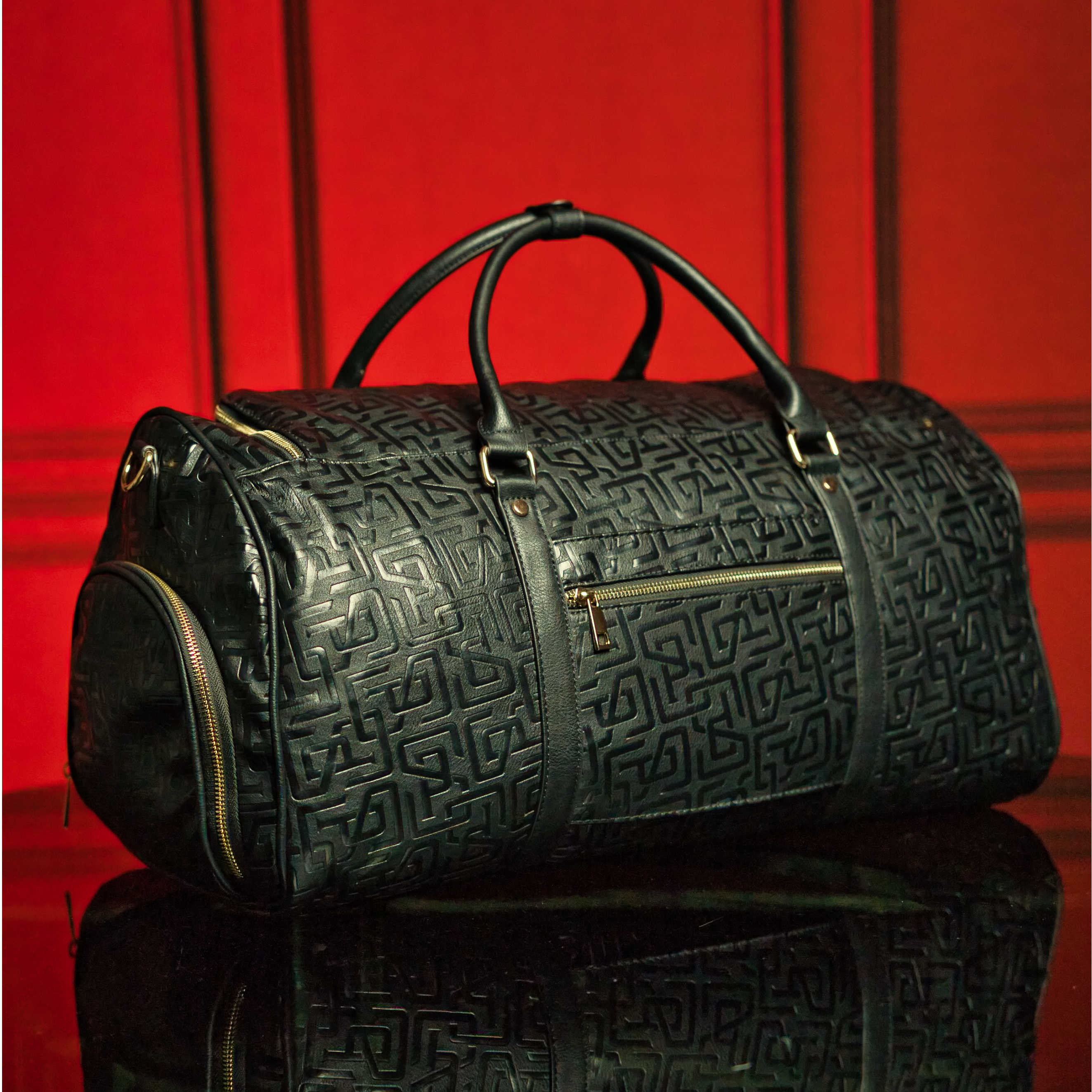 Black Monogram Leather Duffle Bag (150 Made)