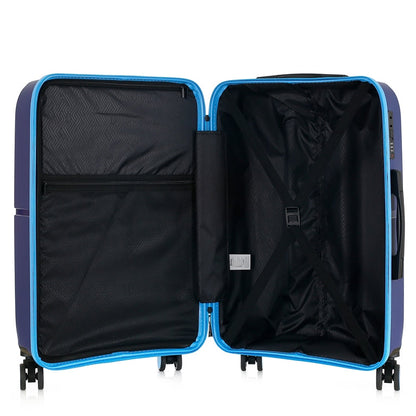 GALA 3 Piece Polycarbonate Luggage Set with TSA Lock - Navy Sky Blue