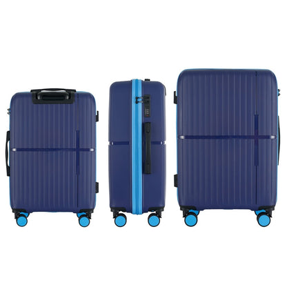 GALA 3-Piece Luggage Set – Polycarbonate Hardshell, Lightweight, 360° Dual Spinning Wheels, Combo Lock - 20", 24", 28"