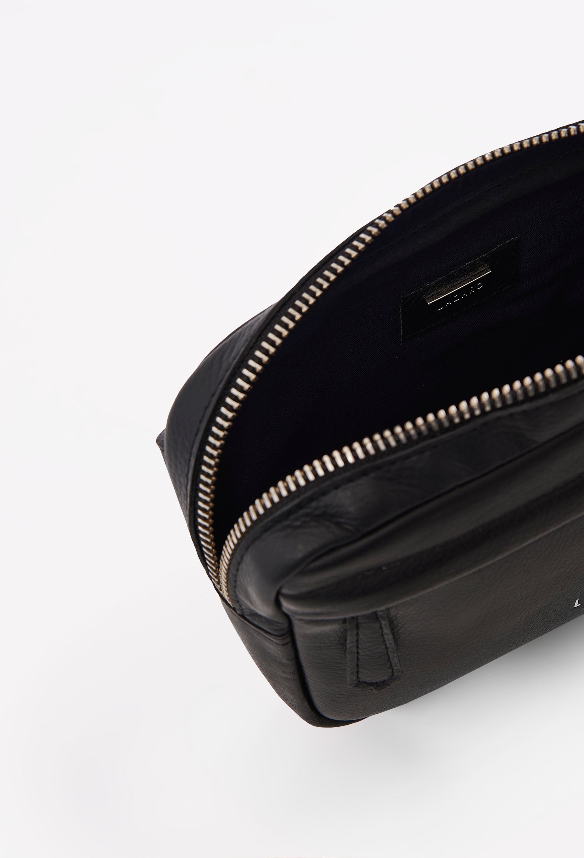 Black Leather Belt Bag 'Salerno'