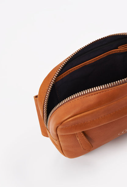 Tan Leather Belt Bag 'Salerno'