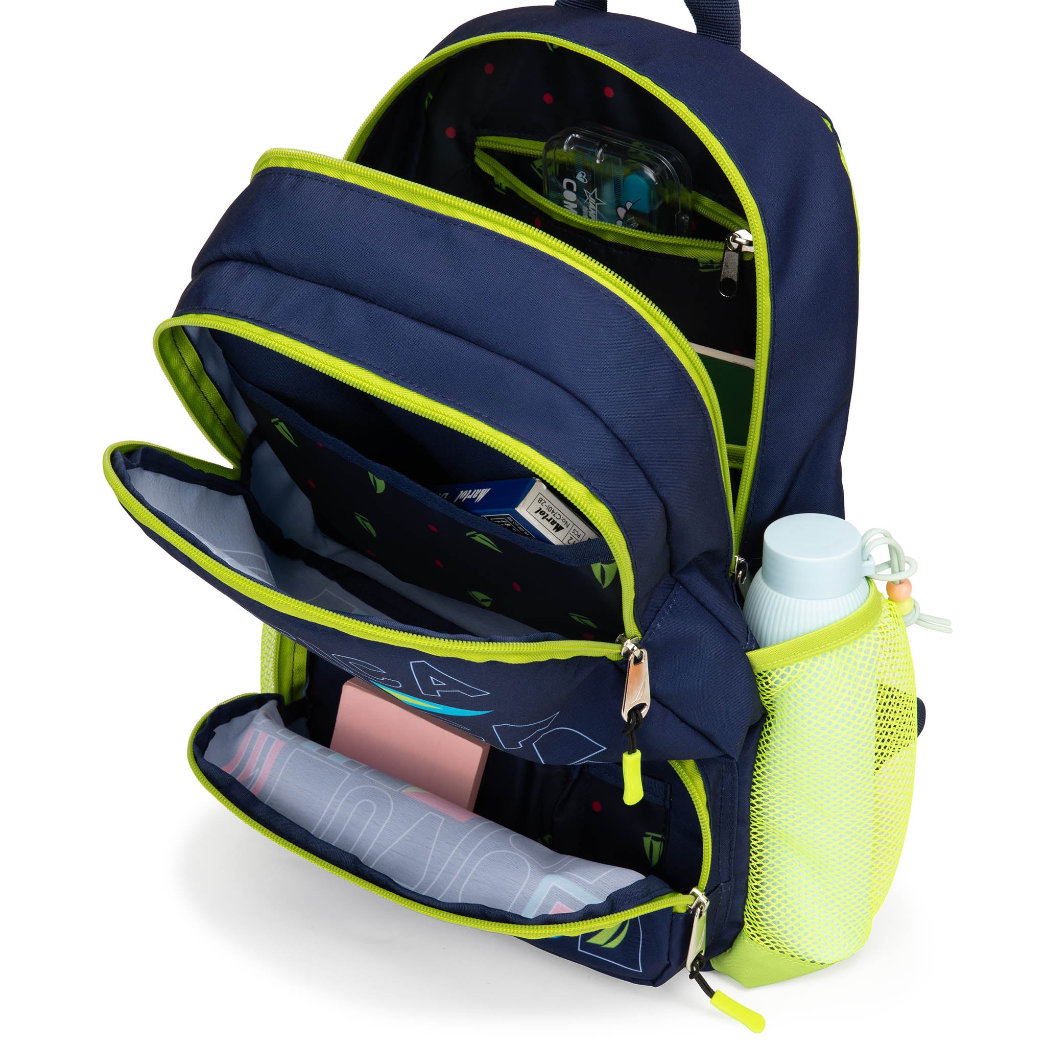 Mochila para niños para la escuela | Banderas | 16" de alto