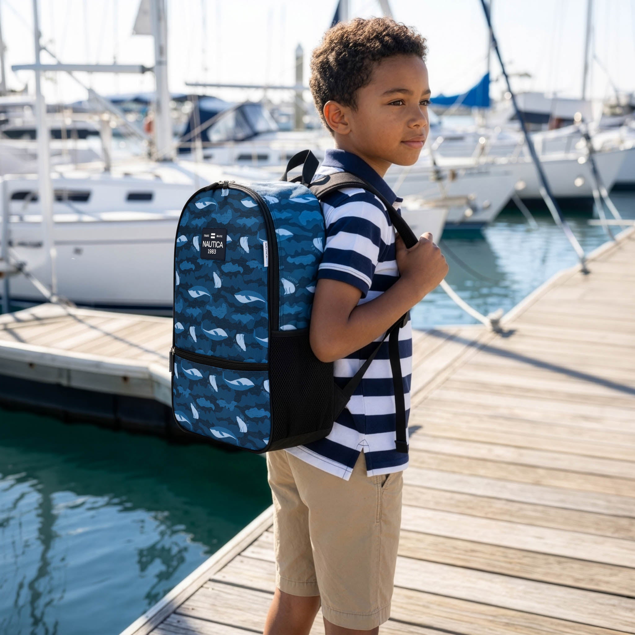 Back to Basics Cushioned Kids Backpack | Polar Camo | 16" Tall
