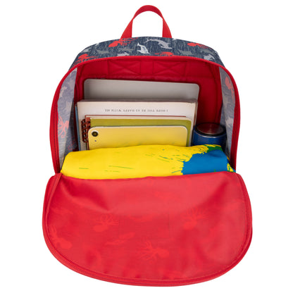 Back to Basics Cushioned Kids Backpack | Red Octopus | 16" Tall