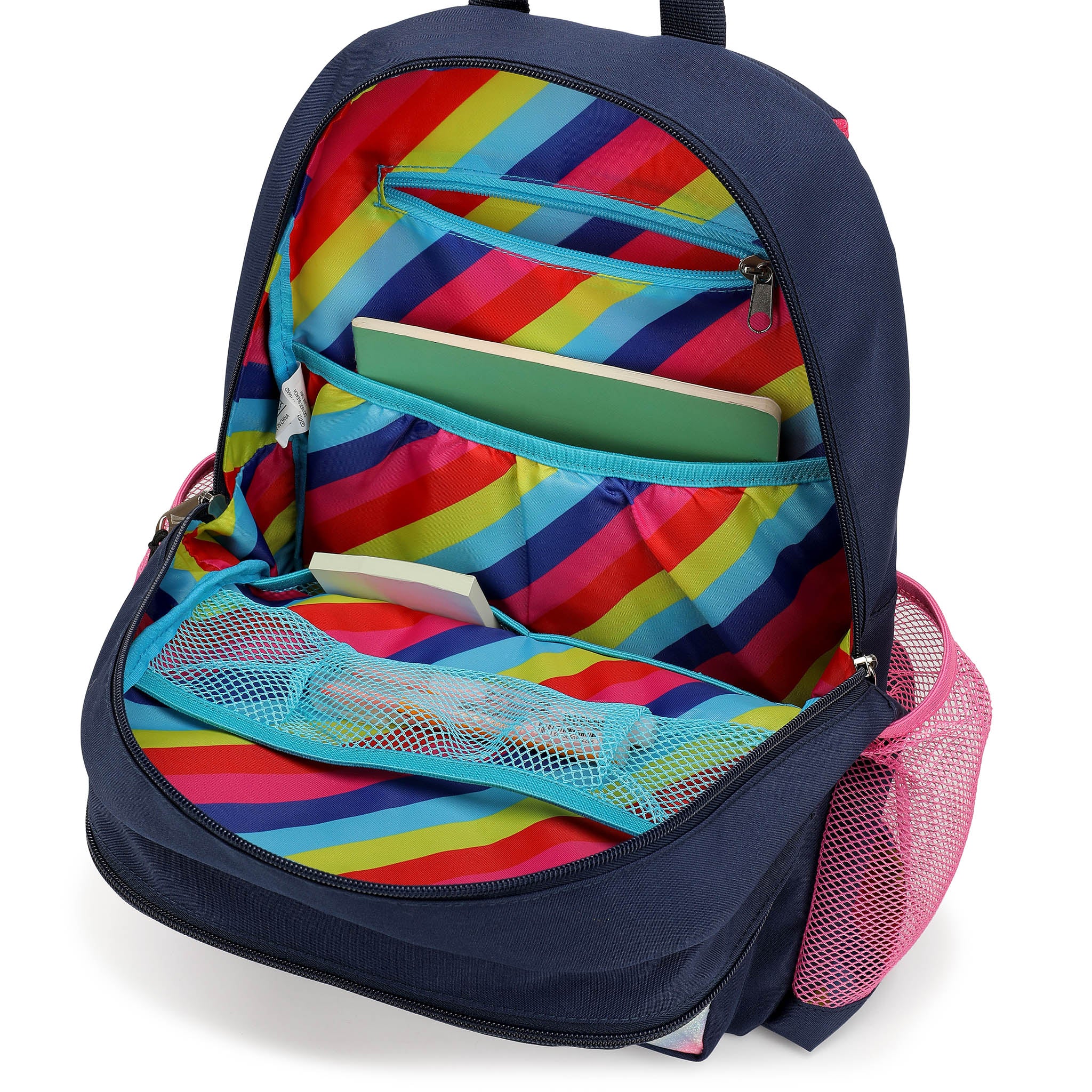 Mochila para niños para la escuela | Arco iris retro | 16" de alto