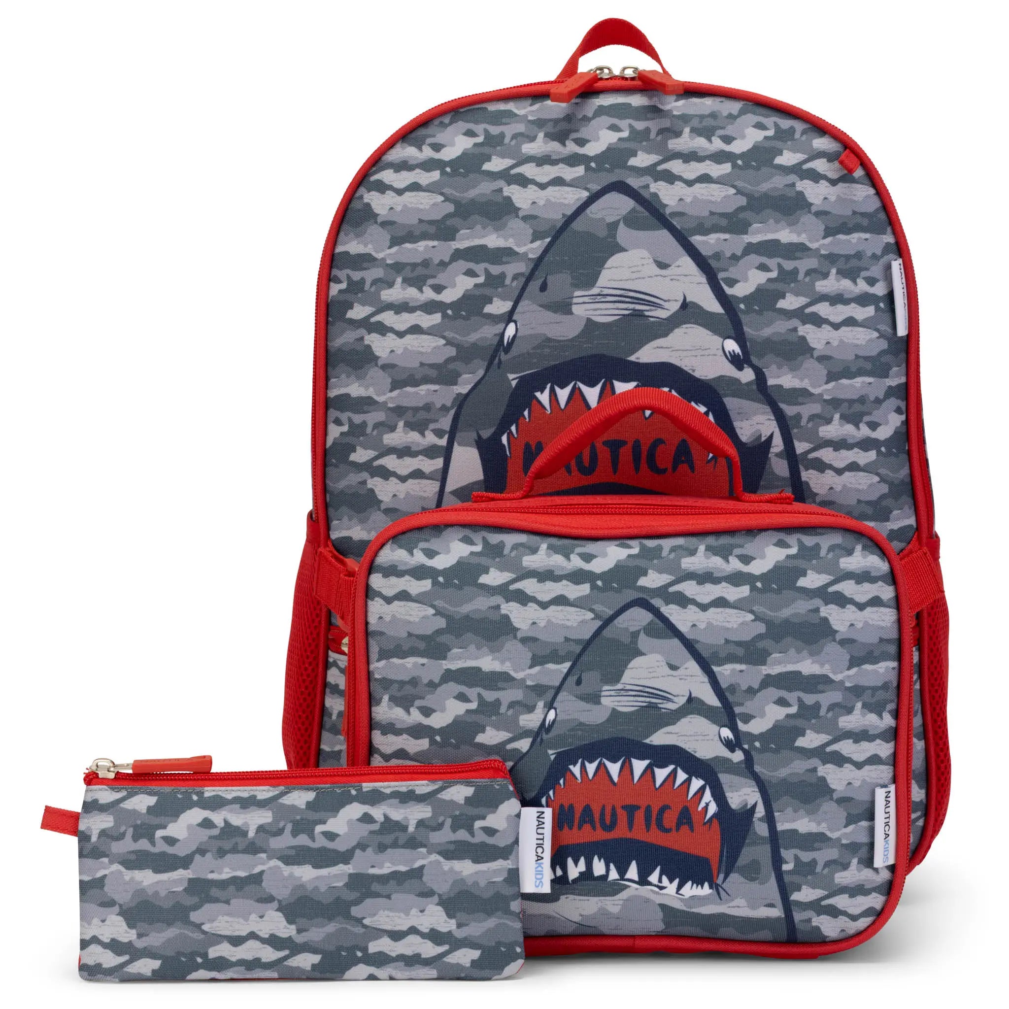 Back to Basics Cushioned Kids 3-Piece Backpack Set | Shark Attack