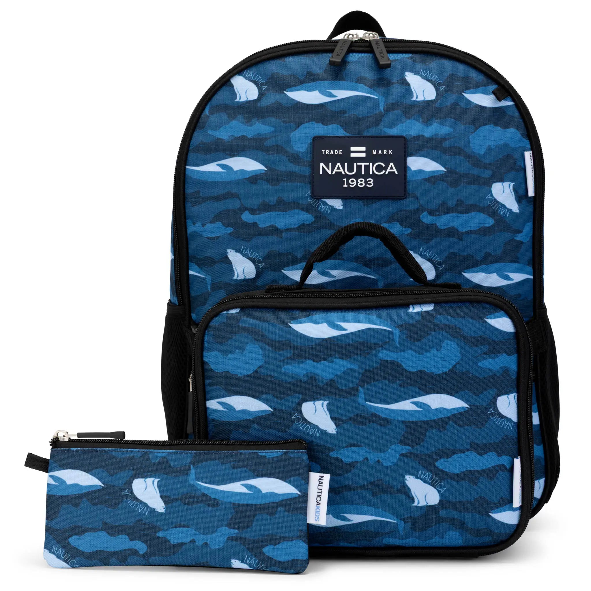 Back to Basics Cushioned Kids 3-Piece Backpack Set | Polar Camo