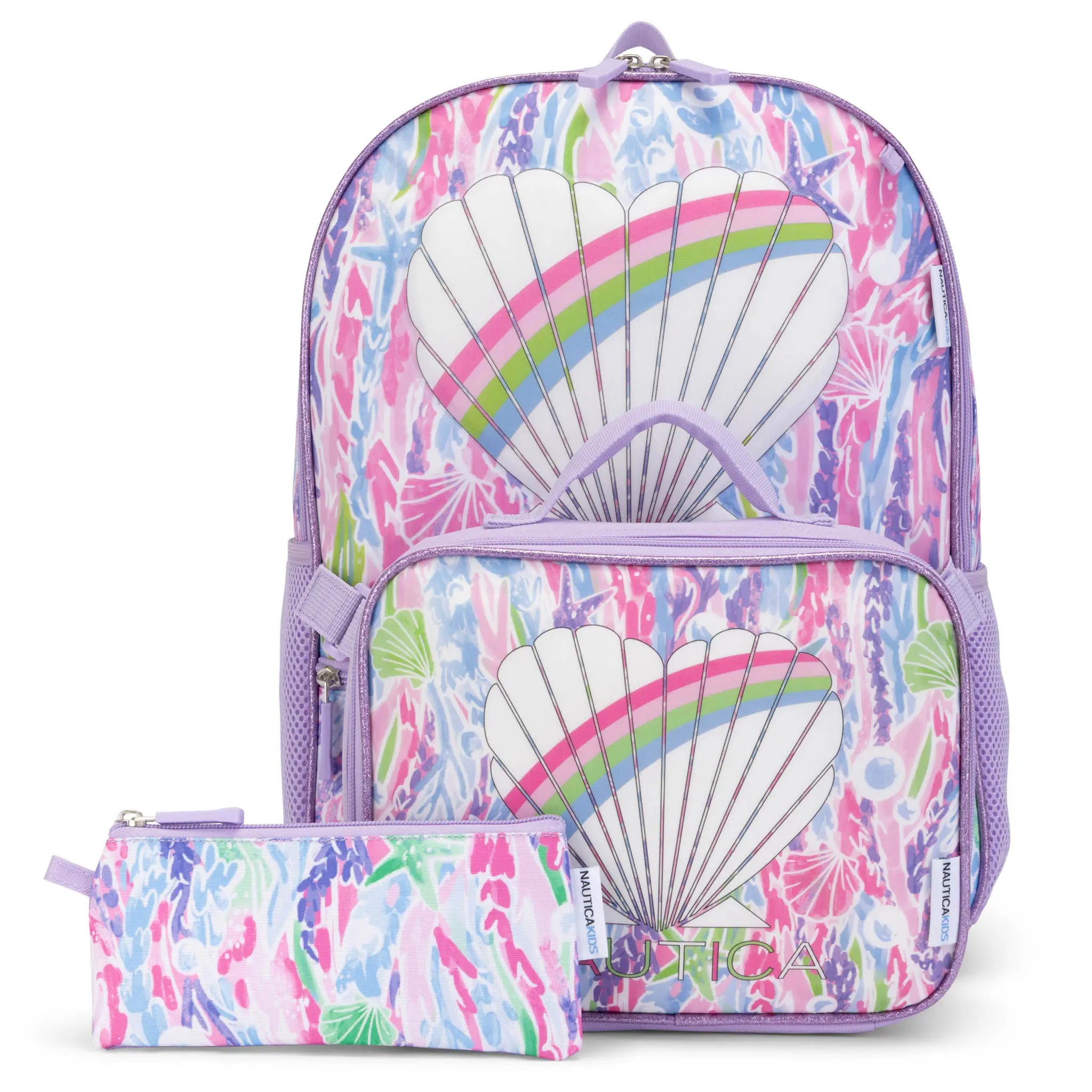 Back to Basics Cushioned Kids 3-Piece Backpack Set | Pastel Shell