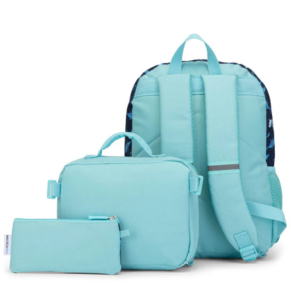 Back to Basics Cushioned Kids 3-Piece Backpack Set | Shark Riders
