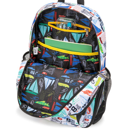 Mochila para niños para la escuela | Veleros | 16" de alto