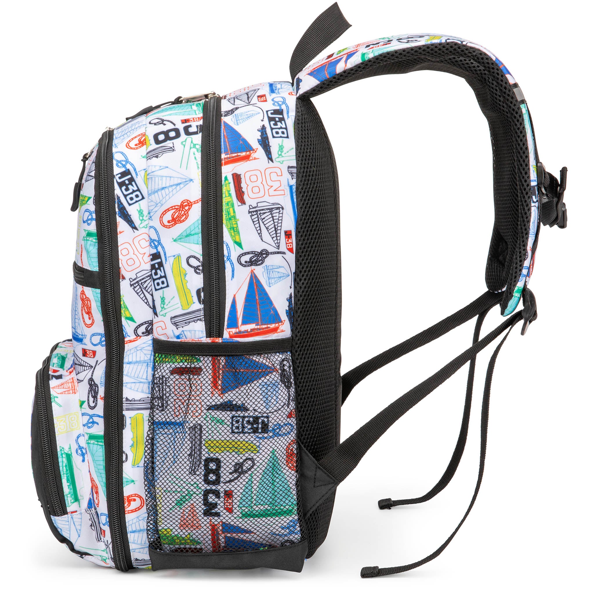 Mochila para niños para la escuela | Veleros | 16" de alto