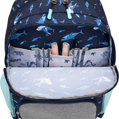 Kids Backpack for School | Shark Riders | 16" Tall