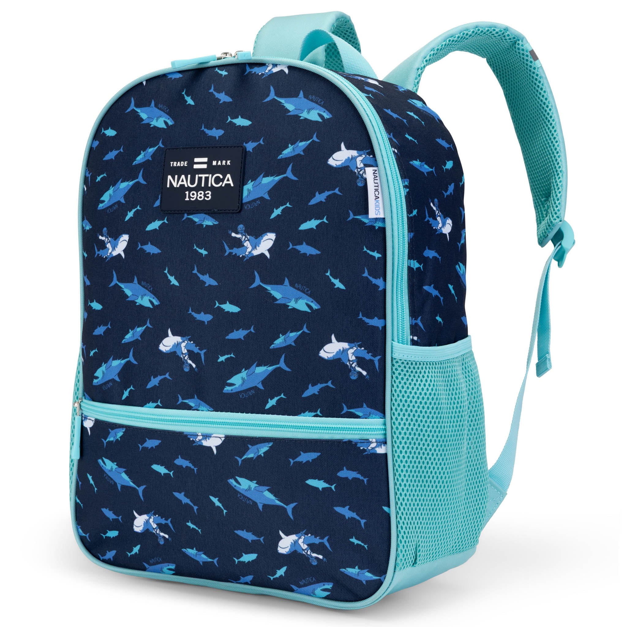 Back to Basics Cushioned Kids Backpack | Shark Riders | 16" Tall
