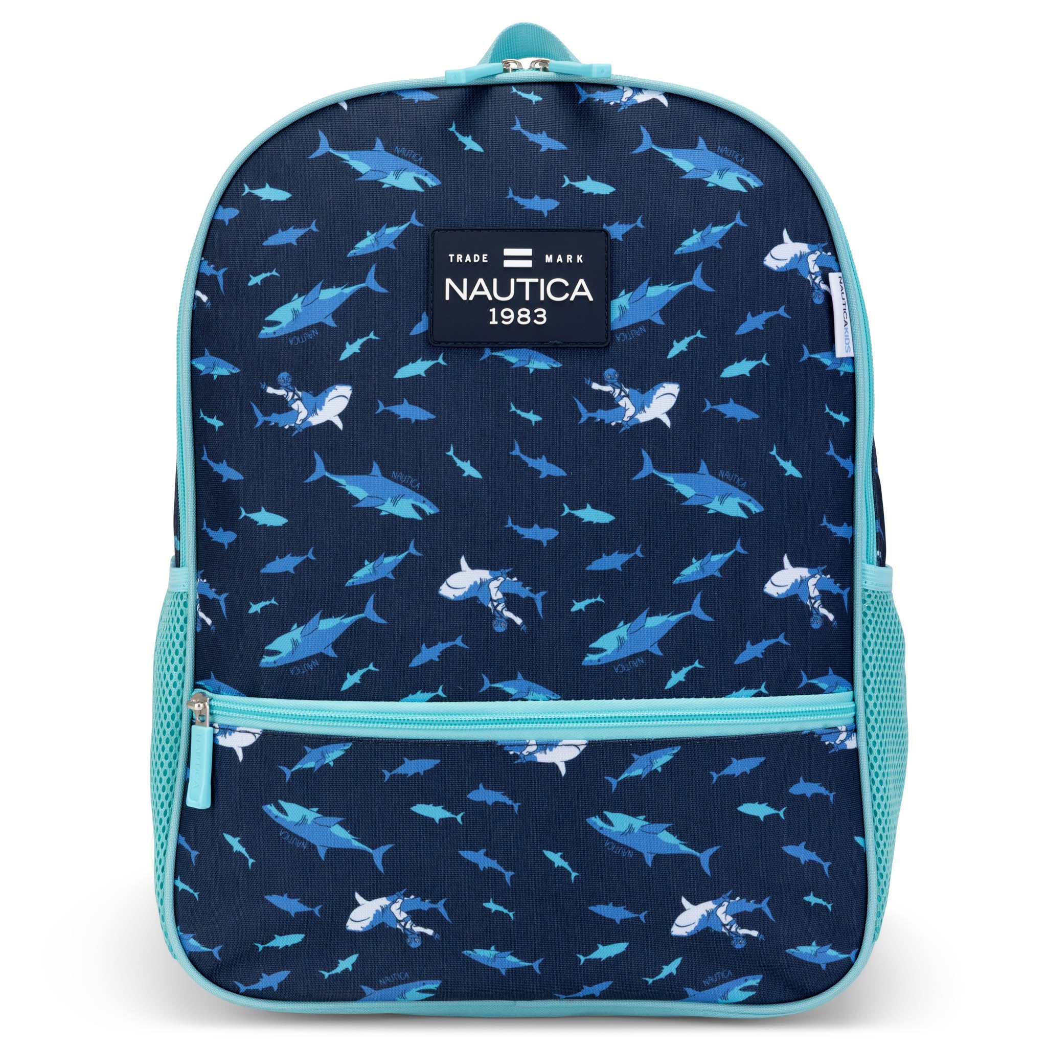 Back to Basics Cushioned Kids Backpack | Shark Riders | 16" Tall