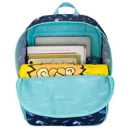Back to Basics Cushioned Kids Backpack | Shark Riders | 16" Tall
