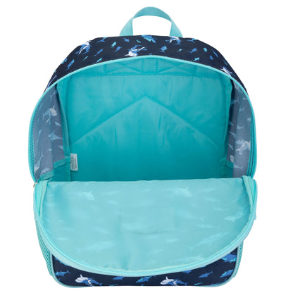 Back to Basics Cushioned Kids Backpack | Shark Riders | 16" Tall
