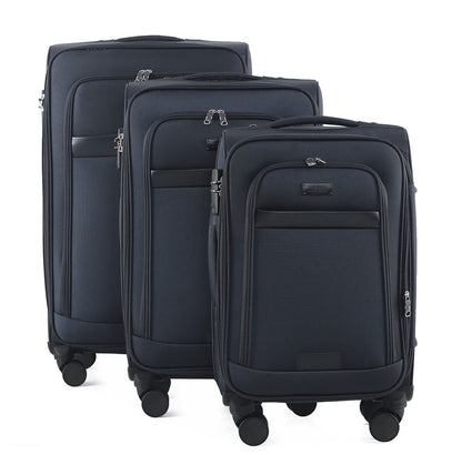 Noah Soft Shell Expandable 3 Piece Spinner Luggage Set with Lock