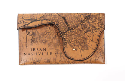 Nashville Map Clutch | Elegant Travel Companion