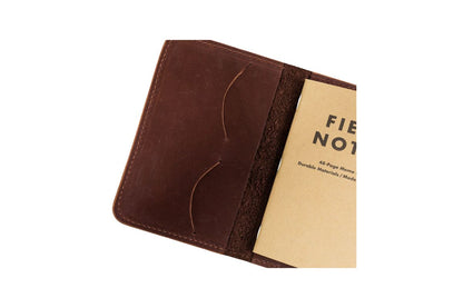 Notebook Wallet – Full-Grain Leather Organizer with Memo Book