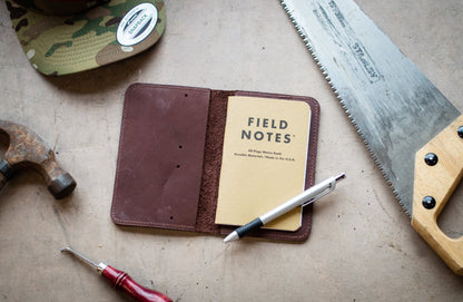 Notebook Wallet – Full-Grain Leather Organizer with Memo Book
