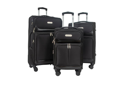 Ocean Soft Shell Lightweight Expandable 3 Piece Luggage Set