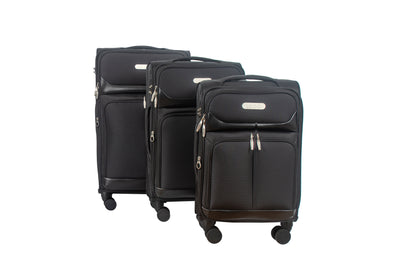 Ocean Soft Shell Lightweight Expandable 3 Piece Luggage Set