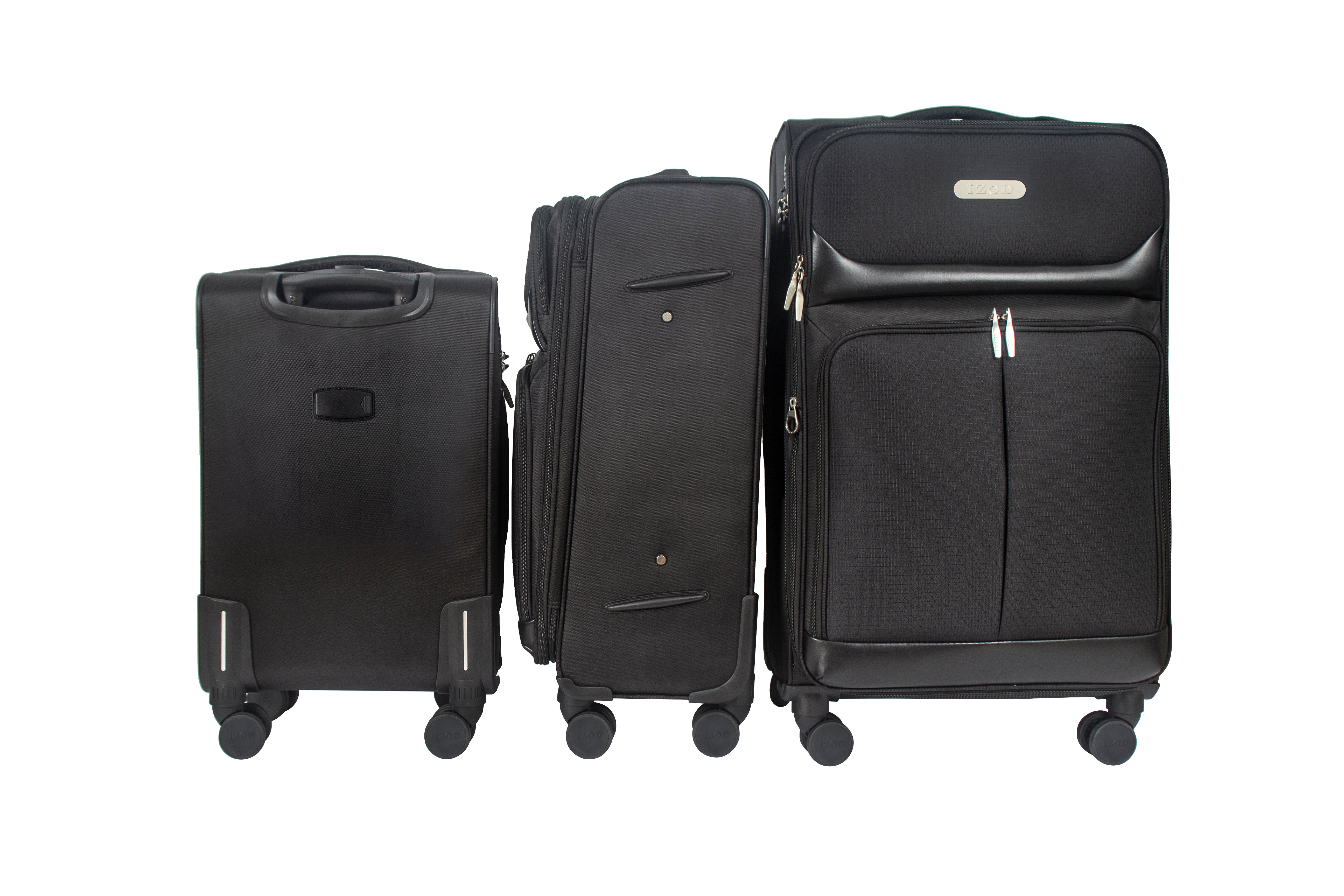 Ocean Soft Shell Lightweight Expandable 3 Piece Luggage Set