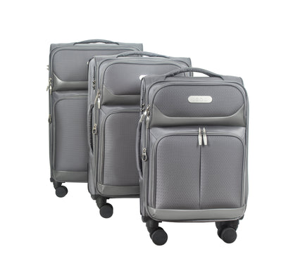Ocean Soft Shell Lightweight Expandable 3 Piece Luggage Set
