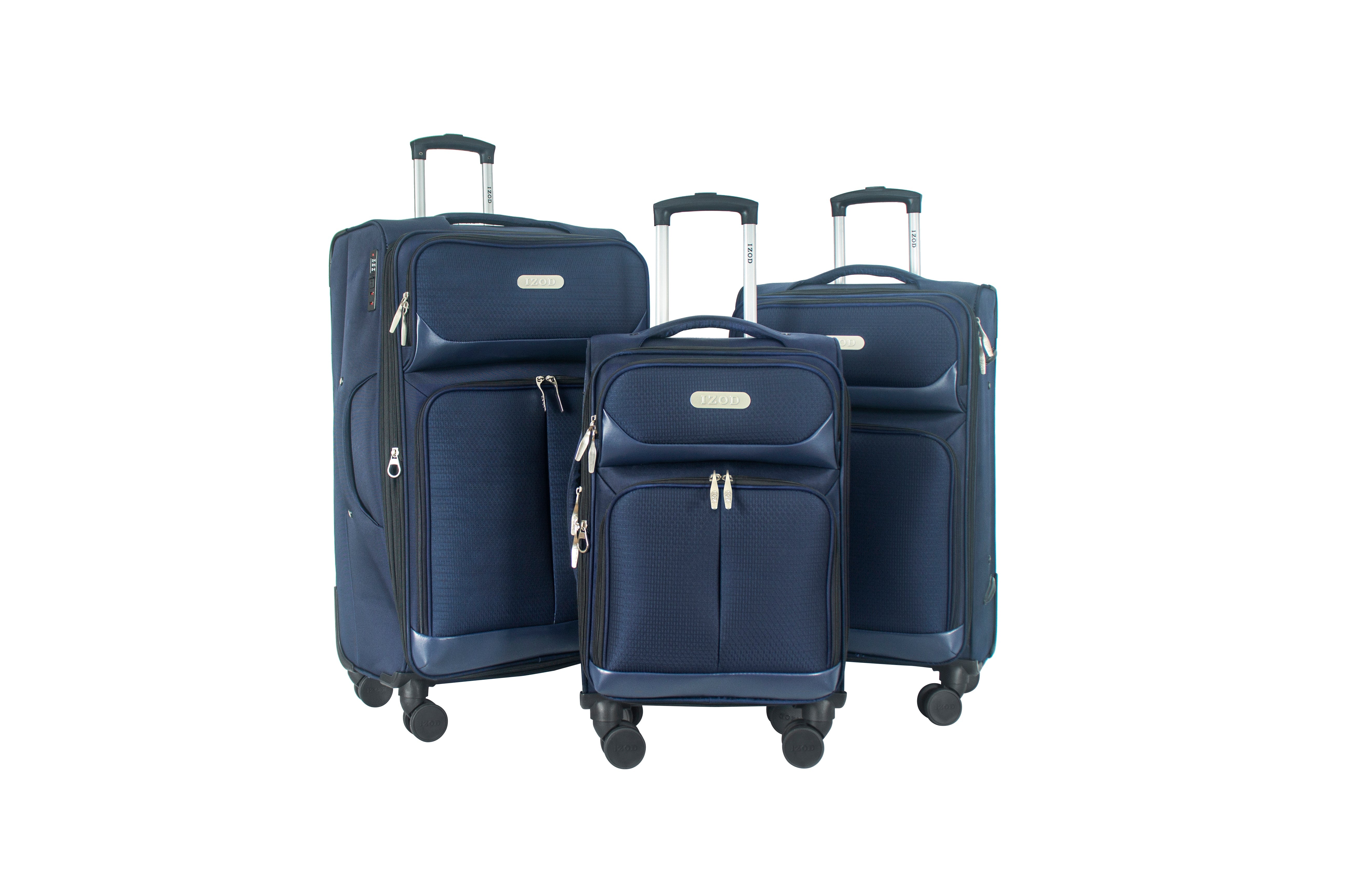 Ocean Soft Shell Lightweight Expandable 3 Piece Luggage Set