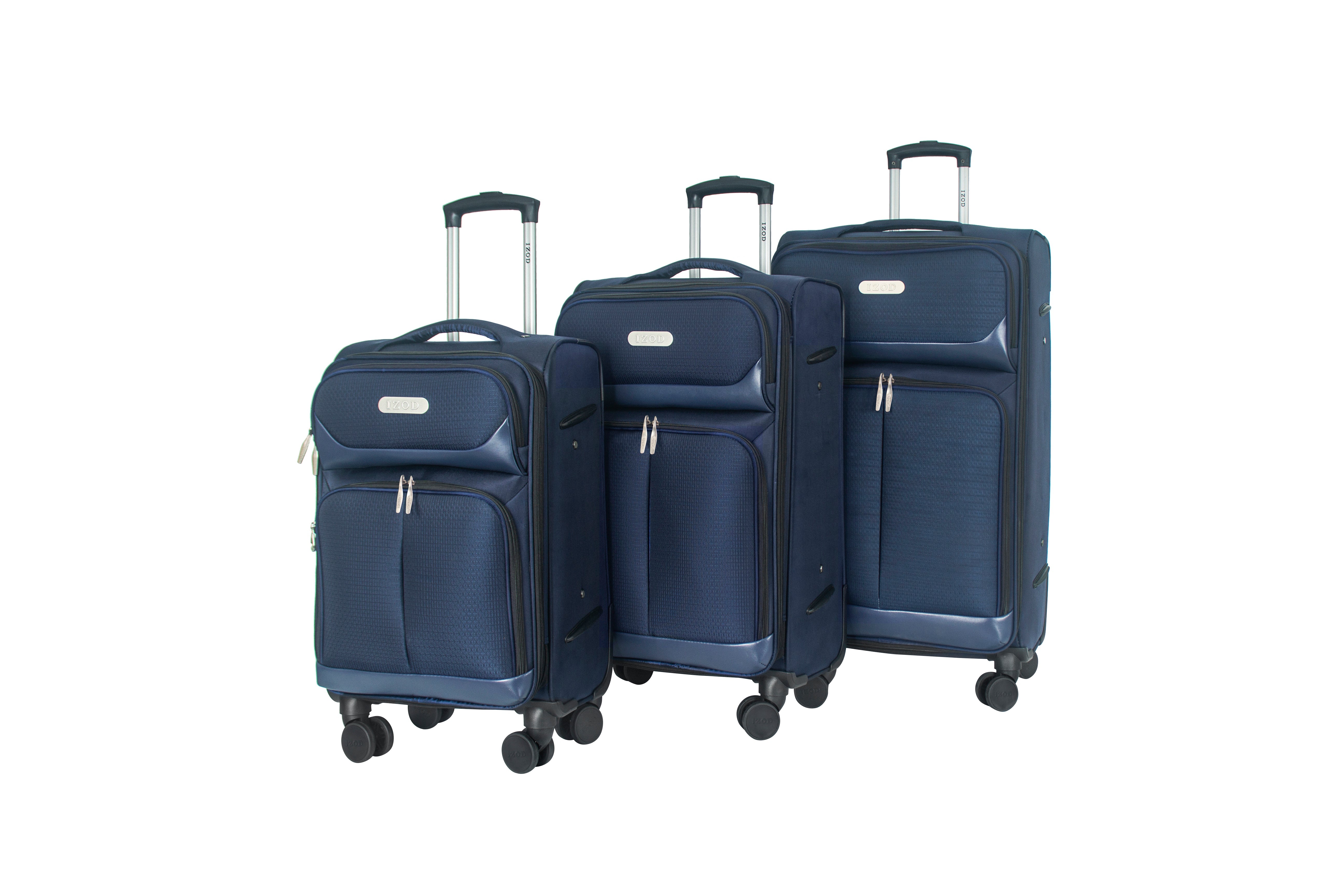 Ocean Soft Shell Lightweight Expandable 3 Piece Luggage Set