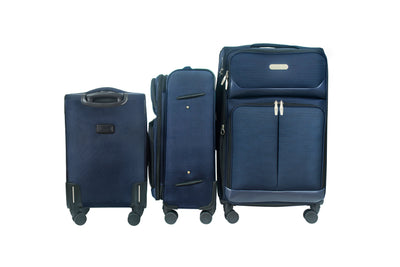 Ocean Soft Shell Lightweight Expandable 3 Piece Luggage Set