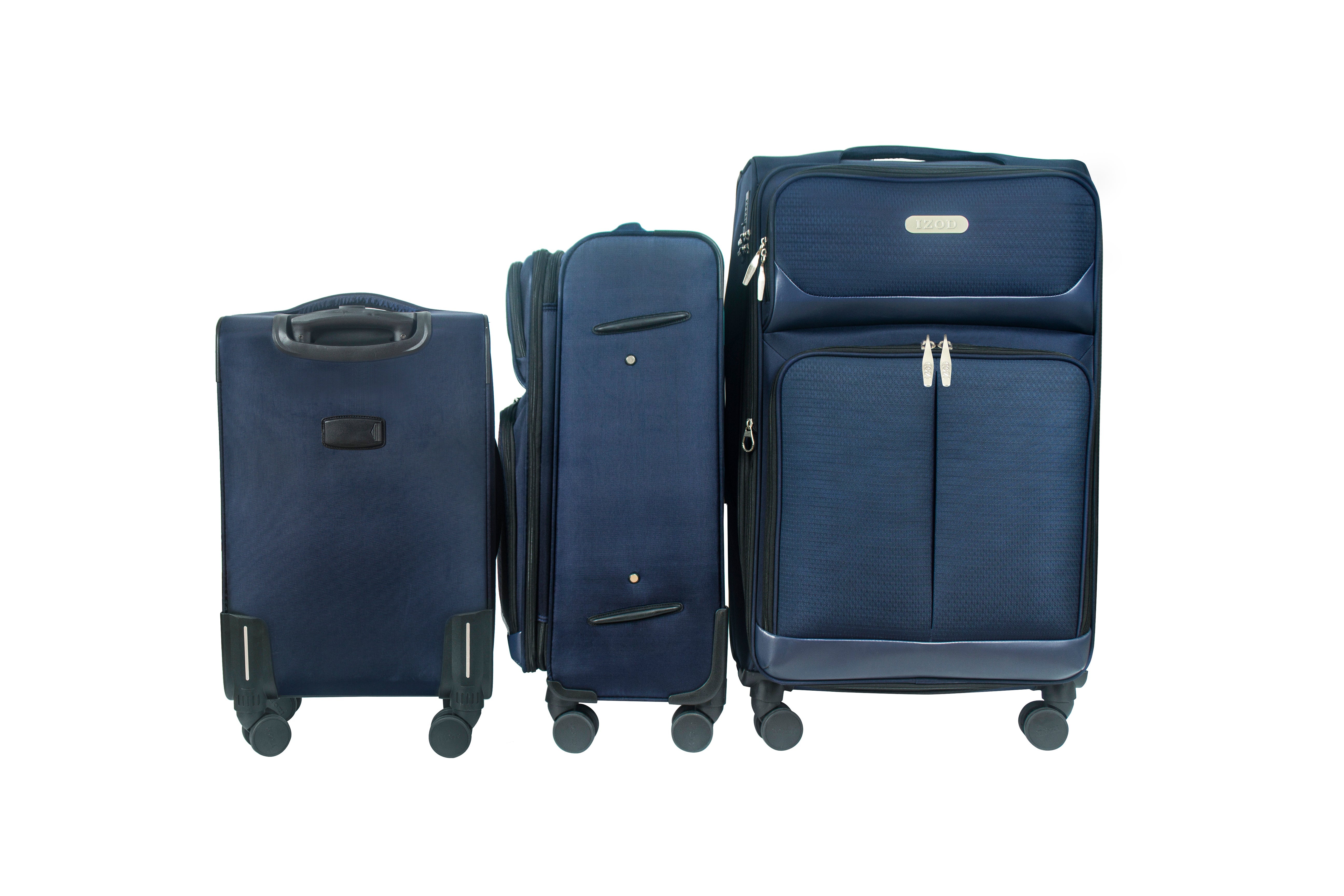 Ocean Soft Shell Lightweight Expandable 3 Piece Luggage Set