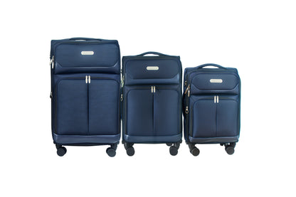 Ocean Soft Shell Lightweight Expandable 3 Piece Luggage Set