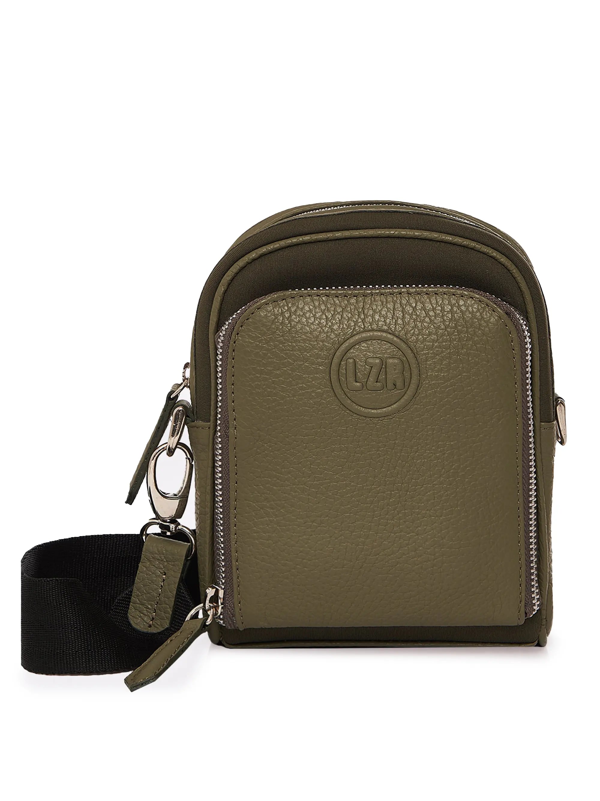 Olive Everyday Neoprene & Leather Mini Crossbody Bag