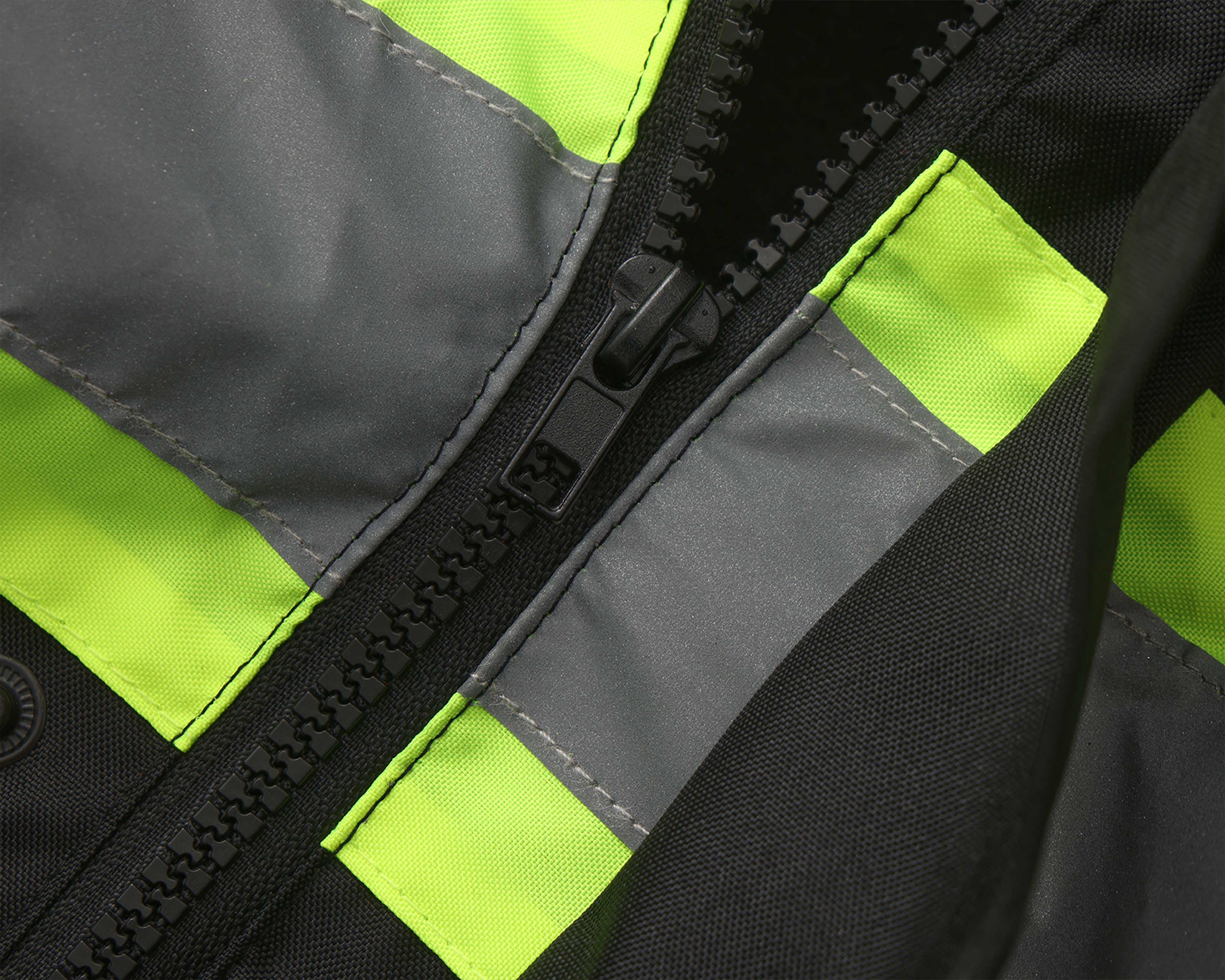 High Visibility 3-in-1 Hooded & Fleece Lined ANSI/ISEA 107-2020 Reflector Contrast Trimmed Water Resistant Black Safety Jacket [R71600]