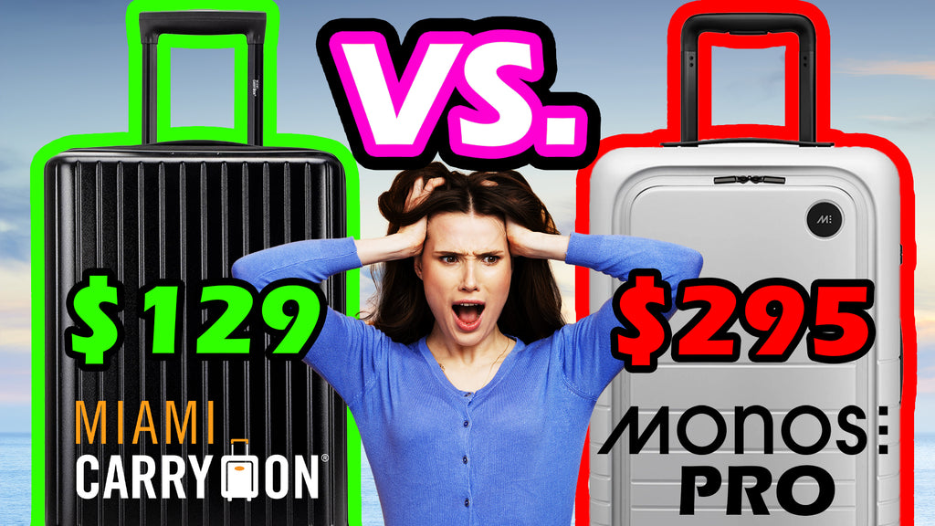 Miami CarryOn Suitcase vs. The monos pro carry on suitcase